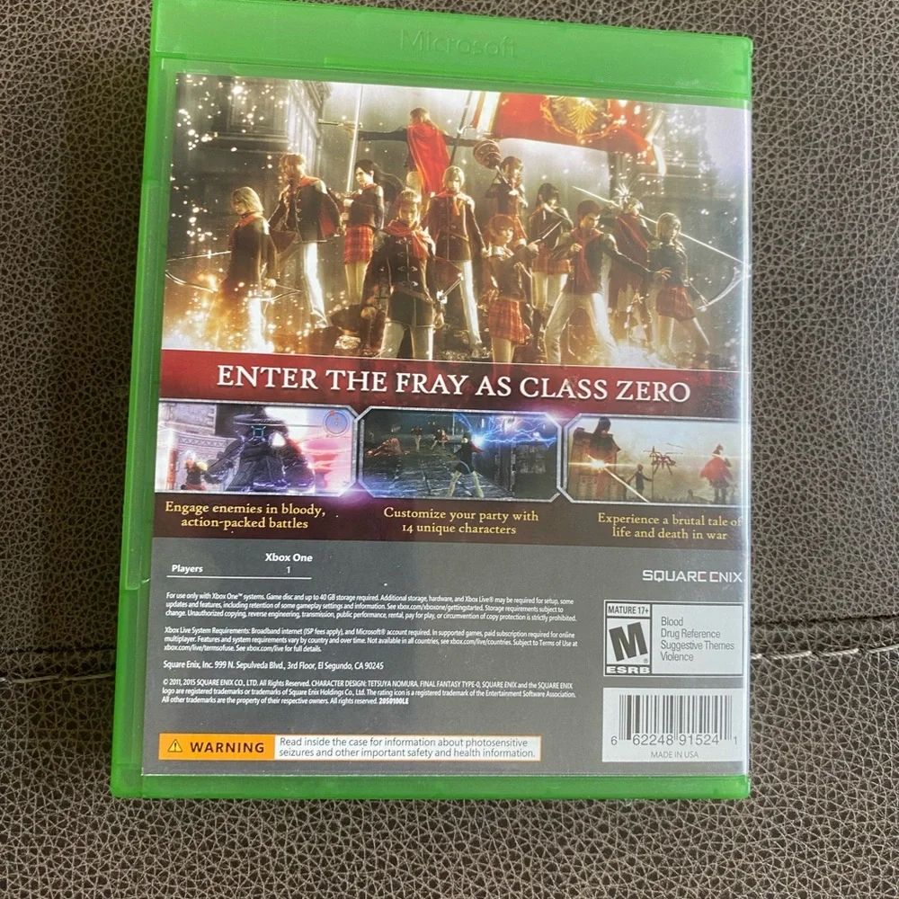 Final Fantasy Type-0 HD -- Day One Edition (Microsoft Xbox One, 2015)